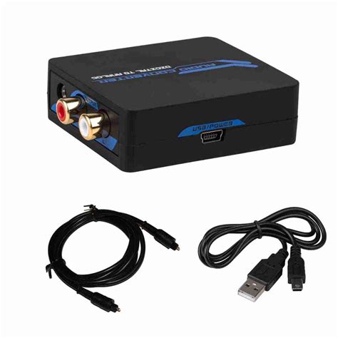 Optical SPDIF / Coaxial to RCA Analog Audio Converter with 6ft Toslink ...