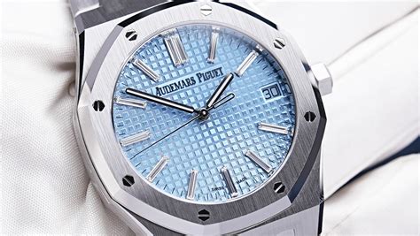 Audemars Piguet Royal Oak White Gold Ice Blue Baguette Dial 41mm