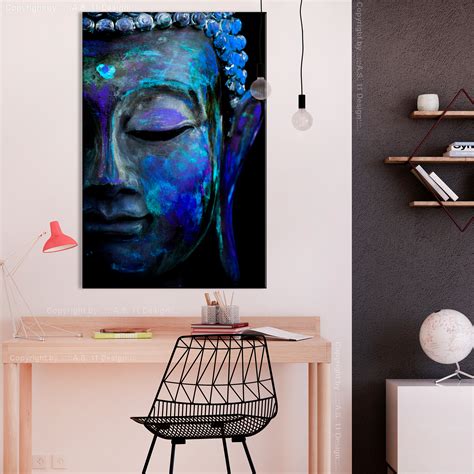 Buddha Figur Zen Asia Orient Vlies Leinwand Dekobilder Wandbilder Xxl