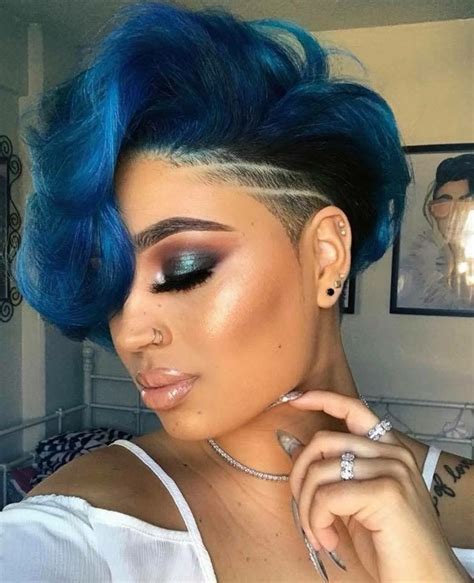 Pinterest Jalissalyons Shaved Side Hairstyles Short Weave