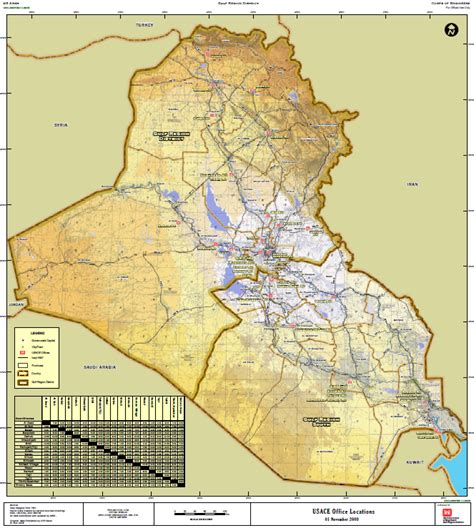 U.S. Army Corps of Engineers Iraq Office Locations Map | Public ...