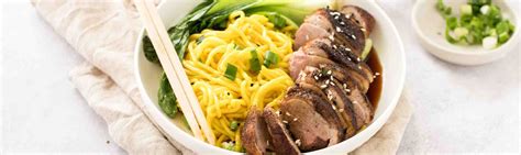 Chinese 5 Spice Duck With Asian Noodles And Bok Choy Recipe Duck