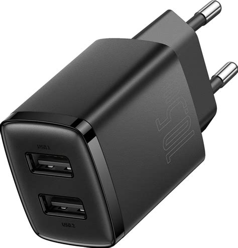 Baseus Compact Charger Usb W Black