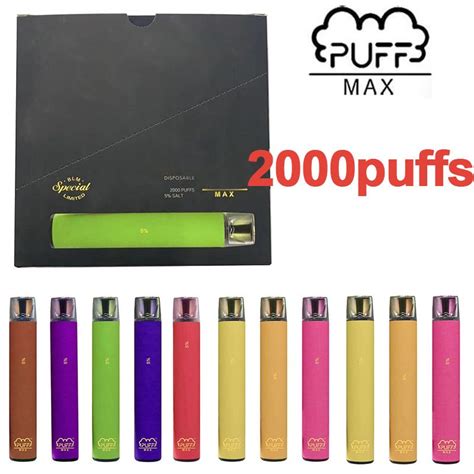 Puff Bar Max 2000puffs Disposable Vape Pen Local 1200mah Battery Pre