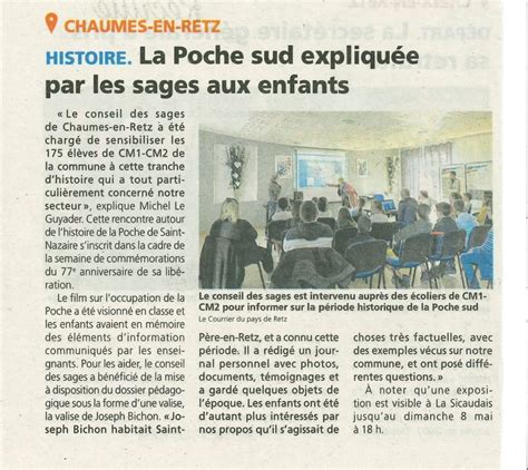 On Parle De Nous Ecole Sainte Marie CHAUMES EN RETZ