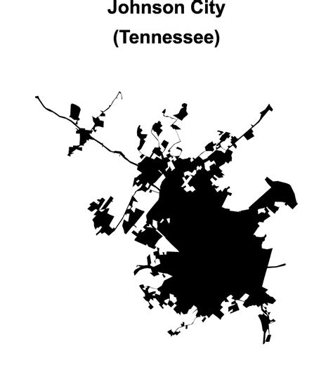 Johnson City, Tennessee blank outline map 57359317 Vector Art at Vecteezy
