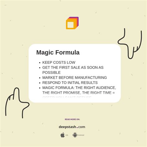 Magic Formula - Deepstash