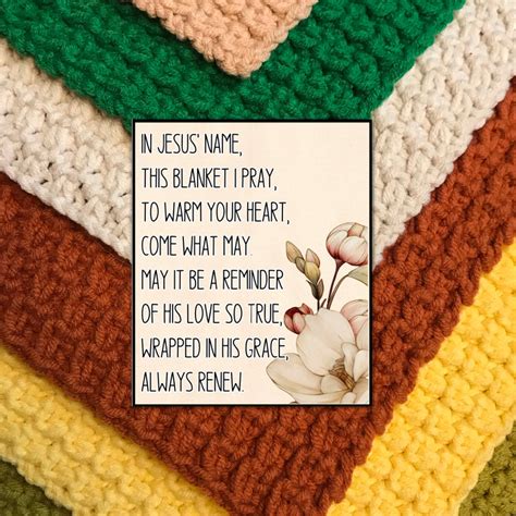 Prayer Blanket Poem Tag, Printable Tags for Religious Gifts, Crochet ...