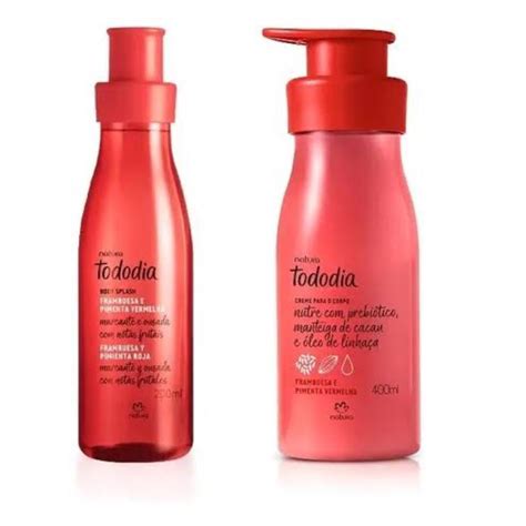 Conjunto Tododia Body Splash Hidratante Framboesa E Pimenta Vermelha