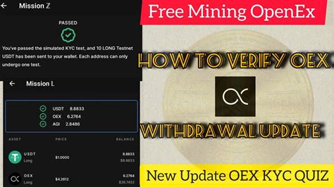 Openex Oex Withdrawal Process Oex Kyc Quiz Verification Youtube