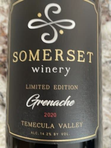 Somerset Winery Limited Edition Grenache | Vivino 日本