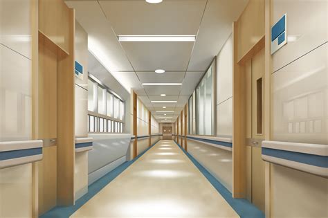 Anime, Hallway, Hospital, Original, 4K HD Wallpaper