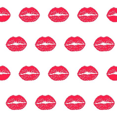 Labios femeninos beso sin fisuras patrón de fondo vector mujer lápiz