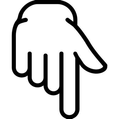 Pointing Down Finger Vector Svg Icon Svg Repo