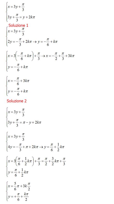 Sistemi Di Equazioni Goniometriche Come Si Risolvono