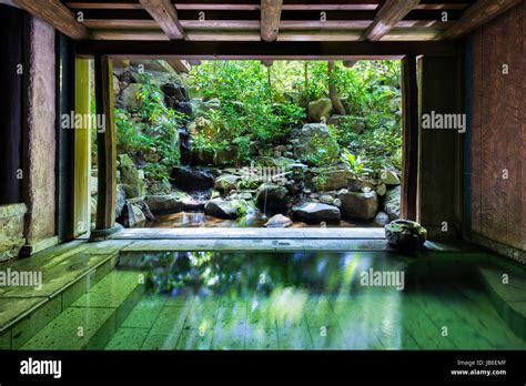 Japanese Hot Spring Baths At Iwanoyu Ryokan In Nagano Japan Stock Photo Alamy