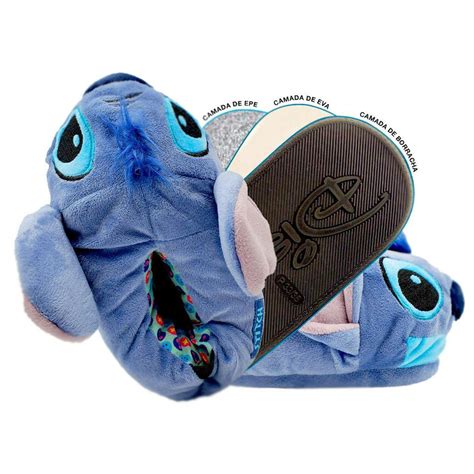 Pantufa Stitch D Oficial Disney Solado De Borracha Shopee Brasil