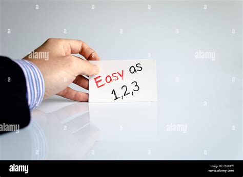 Easy Text Concept Isolated Over White Background Stock Photo Alamy