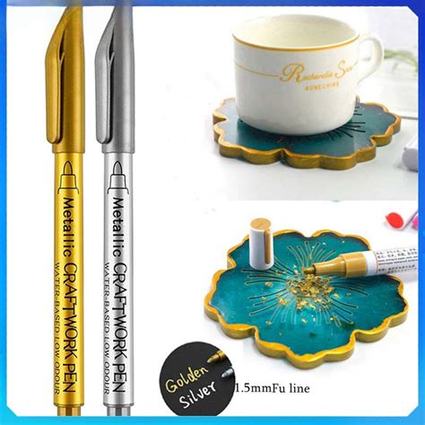 Diy Metal Waterproof Permanent Paint Marker Pens Gold Silver Mm