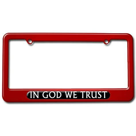 In God We Trust Black Usa License Plate Frame