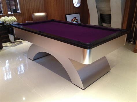 Black Cushion Rail with Purple Cloth - Arched UK Pool Table