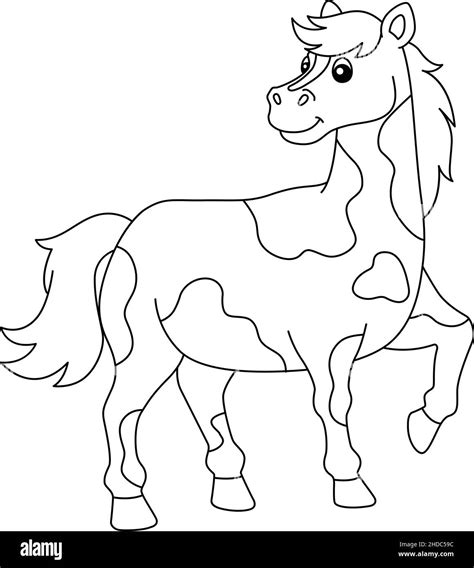 Horse Coloring Page Isolated for Kids Stock Vector Image & Art - Alamy