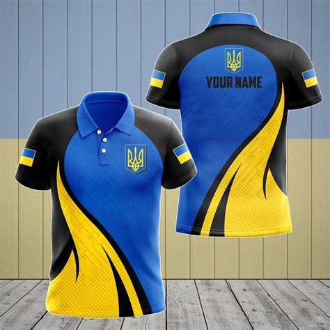 Aio Pride Customize Ukraine Flag Color Fire Unisex Adult Polo Shirt