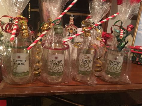 Christmas Ts Mini Wine Bottles Holiday Stemless Wine Glass And Straw Wine Christmas Ts