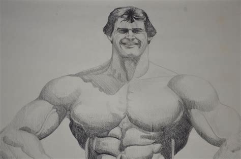 At Auction Homoerotic Muscle Man Nude Drawing