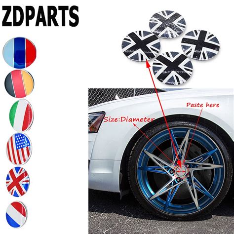 Zdparts Mm Araba Styling Bayrak Tekerlek Merkezi Poyra Kapa Kapak