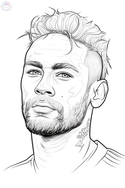 Desenho Do Neymar Para Colorir Baixe Imprima E Pinte In 2024