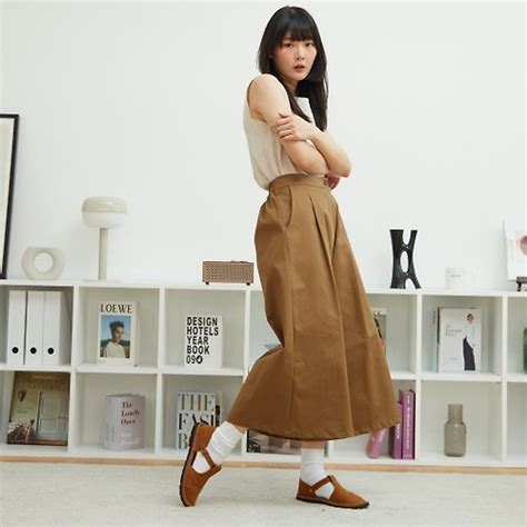 Asymmetric Wide Leg Pants Khaki Inboxstreetwear Pinkoi