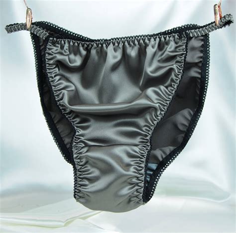 Charcoal Gray Silky SOFT Silky Shiny Wetlook String Bikini Etsy UK