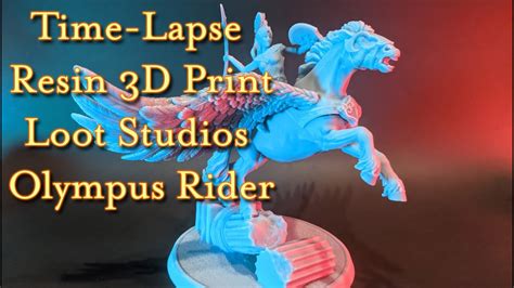 Resin 3D Print Time Lapse Elegoo Saturn Loot Studios Olympus