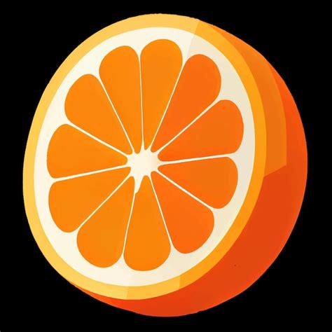 Premium Vector | Slice of orange without background