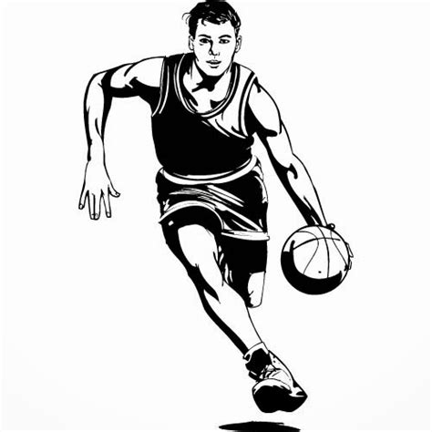 Basketball Black And White Basketball Player Clipart Black And White