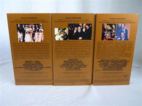 The Godfather Collection Vhs Video Box Set Parts And Retro