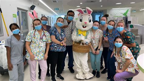 The Easter Bunny makes a special visit to Monash Children’s Hospital ...