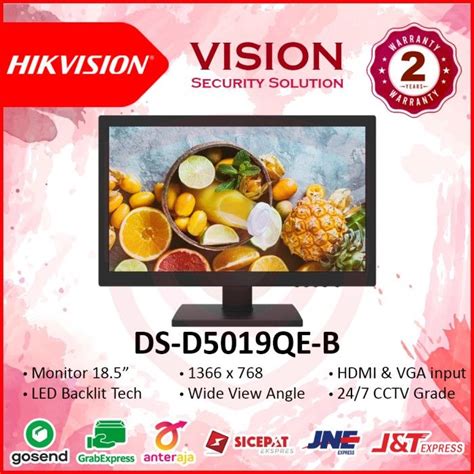 Monitor Led Hikvision 19 Inch Ds D5019qe B Vga Hdmi For Cctv Lazada Indonesia