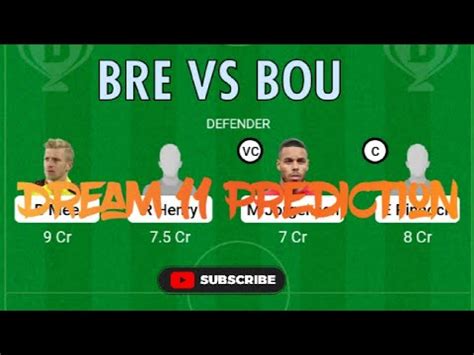 Bre Vs Bou Dream Prediction Bou Vs Bre Dream Team Bre Vs Bou