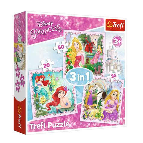 Trefl Puzzle Disney Princess 3 In 1 50 20 36pcs 34842 GrammiBookshop