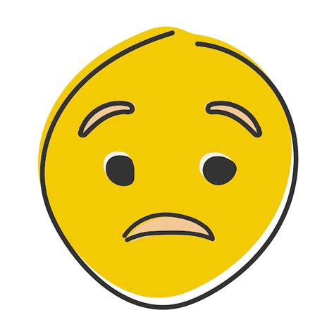 Emoji Desapontado Emoticon De Rosto Triste E Infeliz Emoticon De Estilo