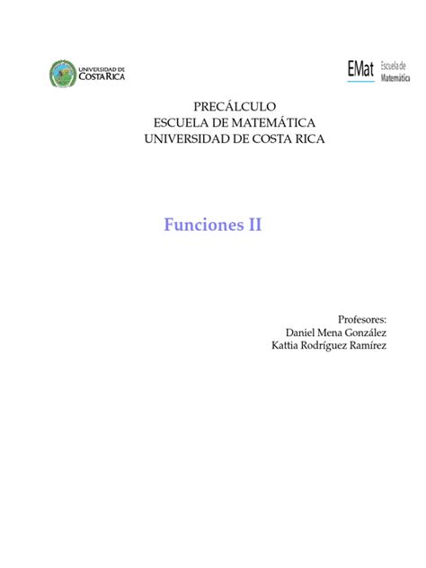 Funciones II | PDF | Logaritmo | Función (Matemáticas) 