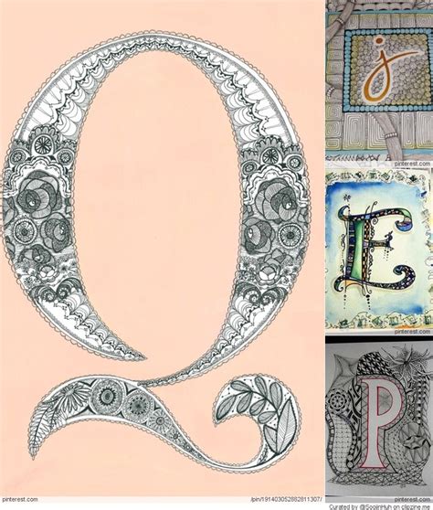 Zentangle Letters Zentangle Typographic Art Art