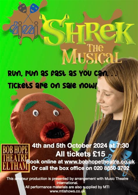 Shrek The Musical At Bob Hope Theatre Event Tickets From Ticketsource