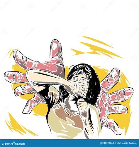 O Que Significa Atemorizada - Dibujo De Una Mujer Con Una Expresión Atemorizada Imaginando La ...