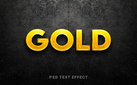 Plantilla De Efecto De Texto Dorado Archivo Psd Premium