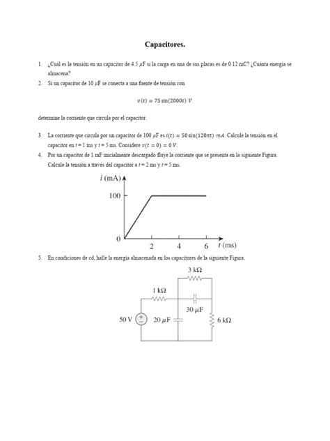 Tarea 5 Circuitos De Primer Orden Descargar Gratis Pdf Condensador Inductor