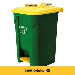 Promo Krisbow Dust Bin Tempat Sampah Plastik Outdoor 45Ltr Hijau