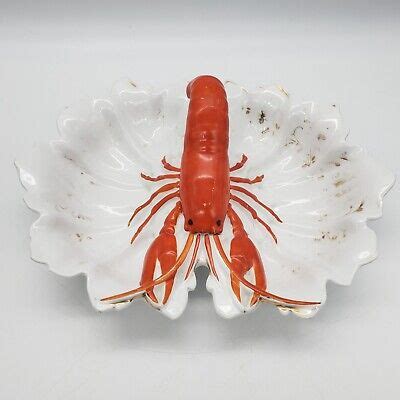 CARL TIELSCH ALTWASSER GERMANY ANTIQUE WHITE PORCELAIN LOBSTER PLATTER